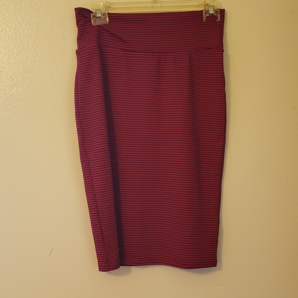 LuLaRoe Cassie Pink and Navy Skirt Size Small